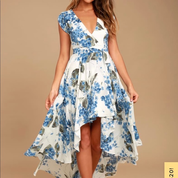 Lulu’s French Countryside White Floral Print High-Low Dress - Picture 3 of 5